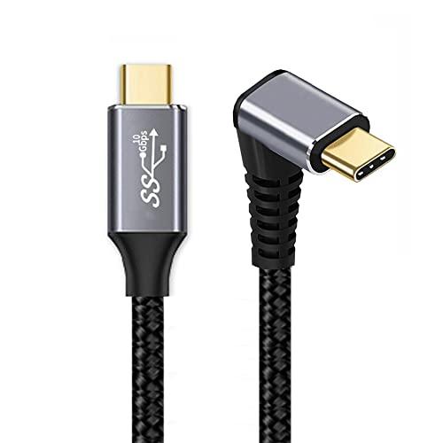 cablecc Type-C USB-C オス 90度上向き-オス USB3.1 10Gbps 100W データケーブル ノートパソコン電話用 50cm｜kakinokidou｜02