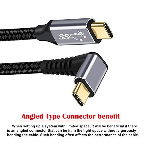 cablecc Type-C USB-C オス 90度上向き-オス USB3.1 10Gbps 100W データケーブル ノートパソコン電話用 50cm｜kakinokidou｜08
