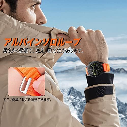 22mm ナイロンウォッチバンド コンパチブル HUAWEI Watch GT 3 46mm/Samsung Watch 3 45mm/Gear S3 Frontier/Classic、ソフトスポー?｜kakinokidou｜04