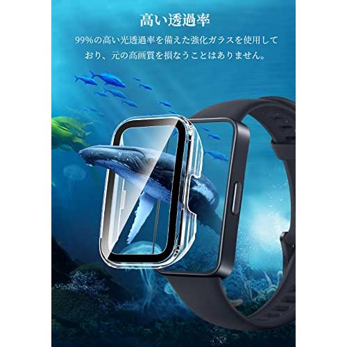 Maxku HUAWEI band 8ケース HUAWEI band 8 保護カバー +ガラスフィルム 一体型 防水 防塵 PC素材 薄型 軽量 透明 飛散防止｜kakinokidou｜06