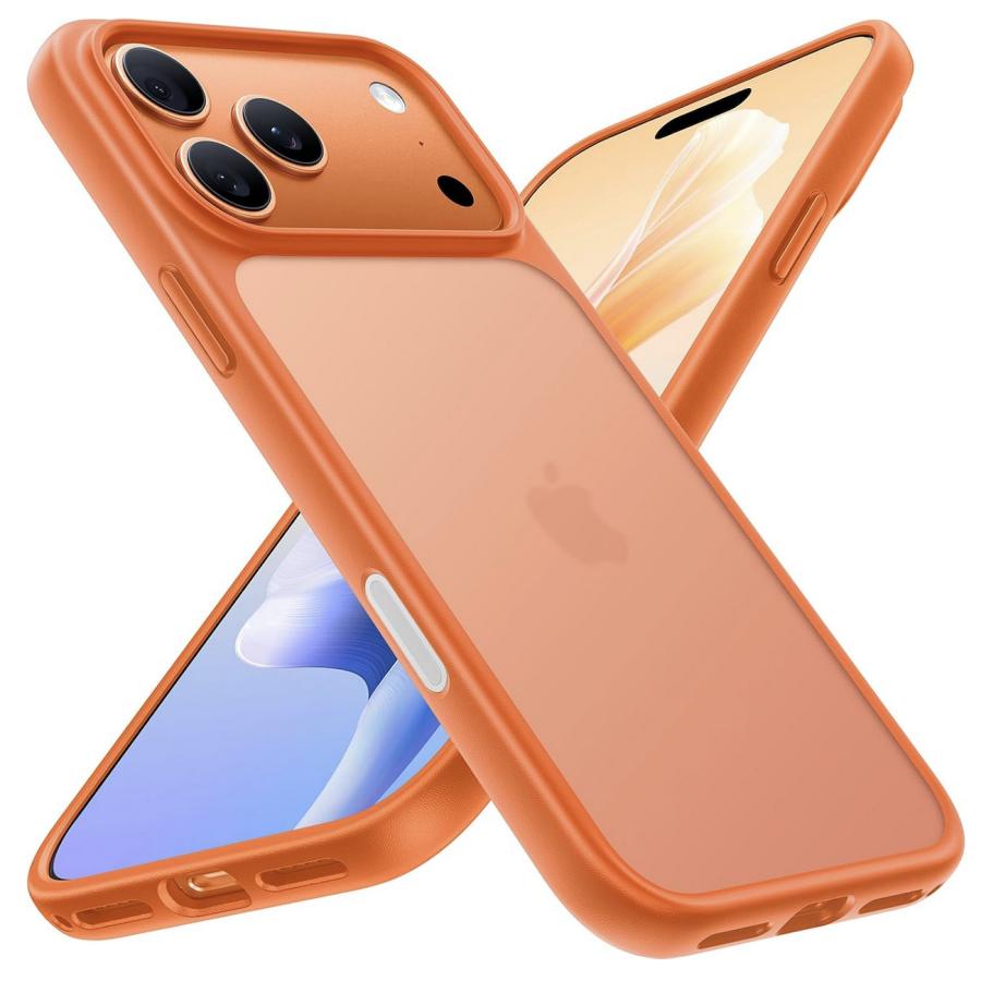 互換品 iPhone 17 Pro Max ケース 耐衝撃 半透明 マット仕上げ 滑り