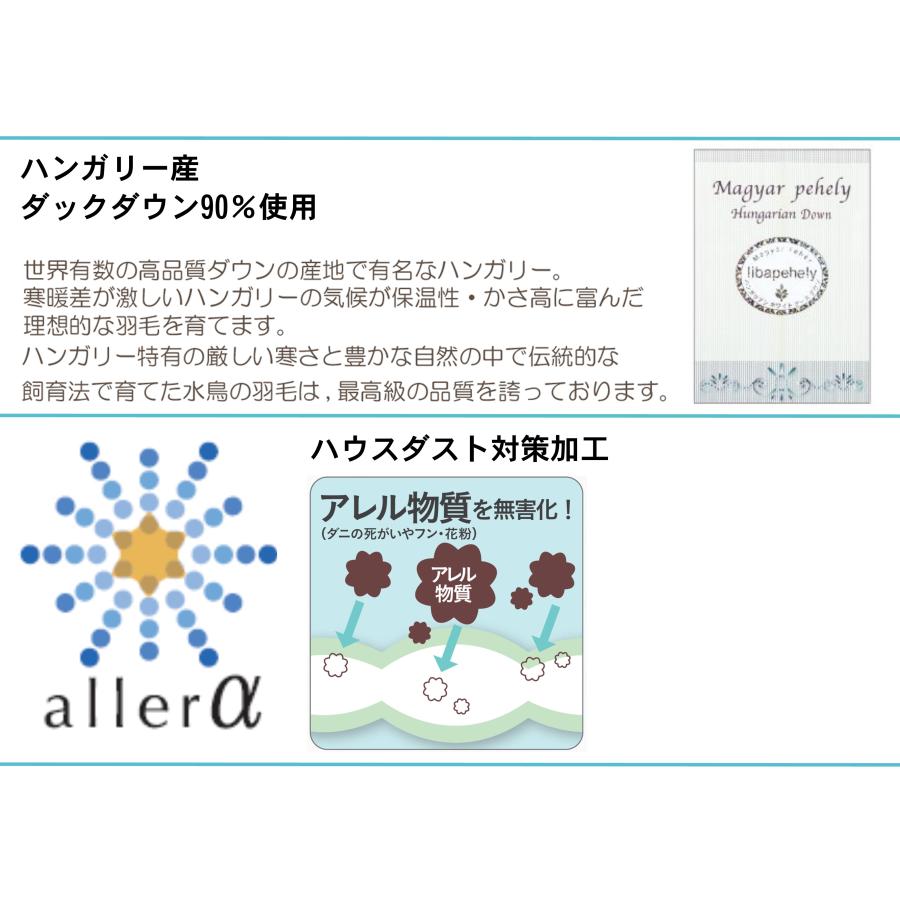フランスベッド（FRANCEBED） 羽毛掛けふとん 2枚合わせ ダブルサイズ