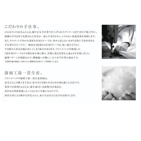 フランスベッド（FRANCEBED） 羽毛掛けふとん 2枚合わせ ダブルサイズ