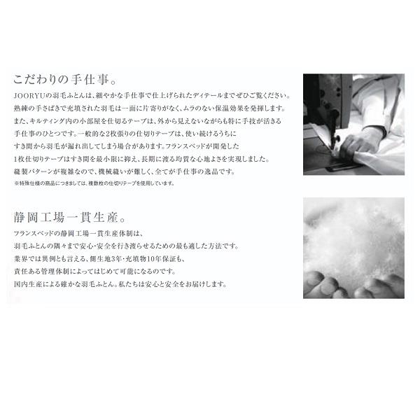 フランスベッド（FRANCEBED） 羽毛掛けふとん ダブルサイズ 2枚合わせ