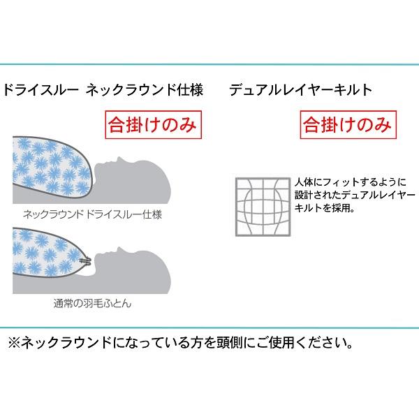 羽毛掛けふとん フランスベッド ダブルサイズ 2枚合わせ 上質 JOORYU