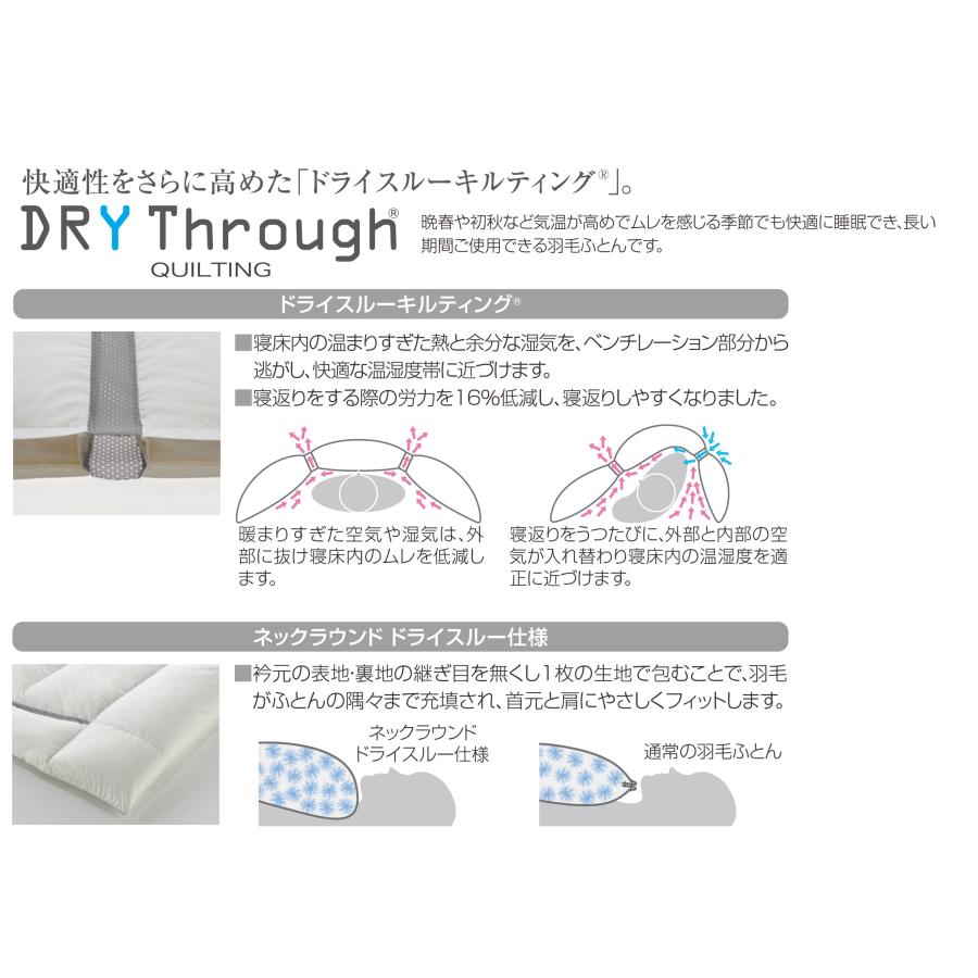 フランスベッド（FRANCEBED） 羽毛ふとん ダブルサイズ ハンガリー産