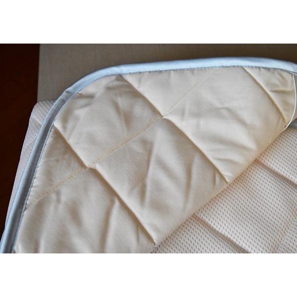 ベッドパッド　ダブル　モイスケアメッシュパッド　高機能　フランスベッド　夏冬リバーシブル　冬ぽかぽか　夏さらさら　35940-300　140&times;195cm