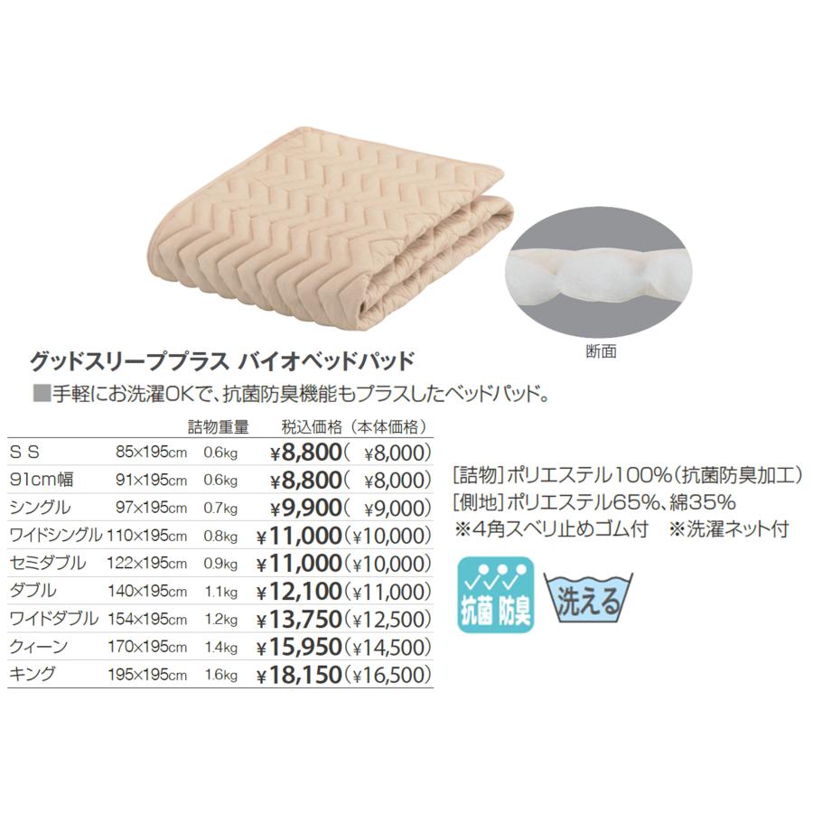 フランスベッド ベッドパッド グッドスリープ ウール ワイドダブル 新品未使用 フランスベッド（FRANCEBED） アウトレットB品扱い ベッドパッド