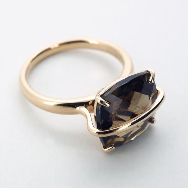 NINA RICCI ニナリッチ K18 ピンクゴールド スモーキークォーツ