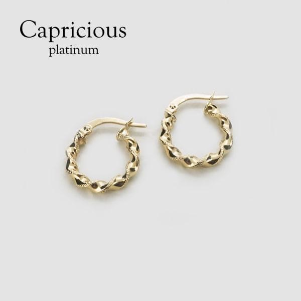 限定1点】 カプリシャス K18 イエローゴールド フープピアス