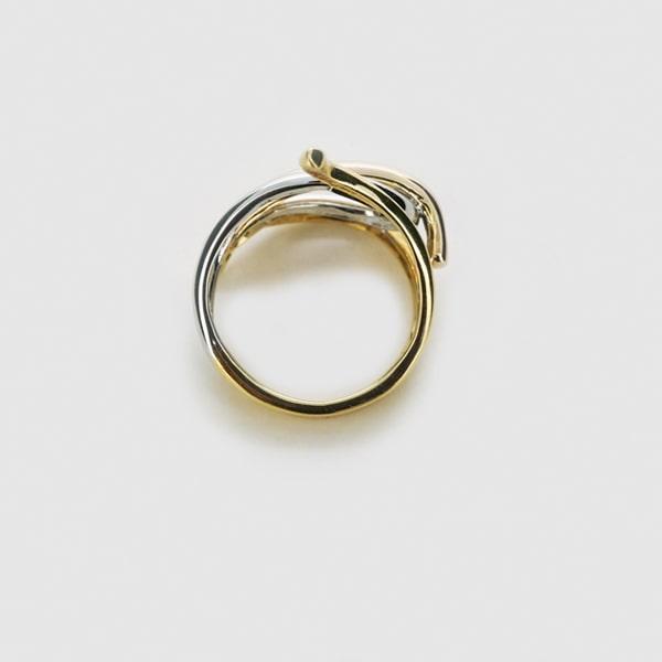 限定1点】 K18 イエロー・ホワイト・ピンクゴールド リング イタリア製