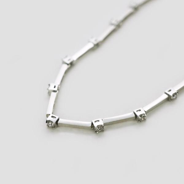 【限定1点】 K18 ホワイトゴールド ダイヤモンド ブレスレット 日本製 【KSBR15406】の画像