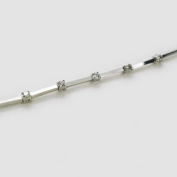 【限定1点】 K18 ホワイトゴールド ダイヤモンド ブレスレット 日本製 【KSBR15406】の画像