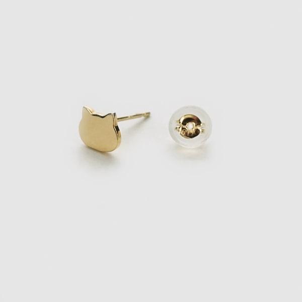 【限定1点】 K18 イエローゴールド ネコ スタッドピアス 日本製 【KSPI511N000758】の画像