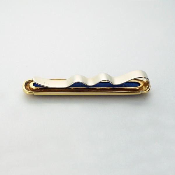 限定1点】 K18 イエローゴールド ラピスラズリ ネクタイピン カフス