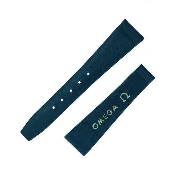 OMEGA（オメガ） 時計 バンド ベルト 牛皮 カーフ サテン ネイビー 紺
