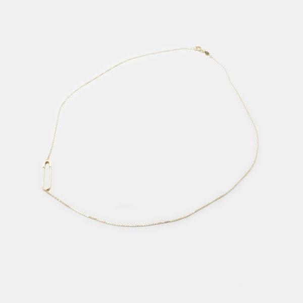 UNOAERRE（ウノアエレ） K18 イエローゴールド ネックレス 安全ピン