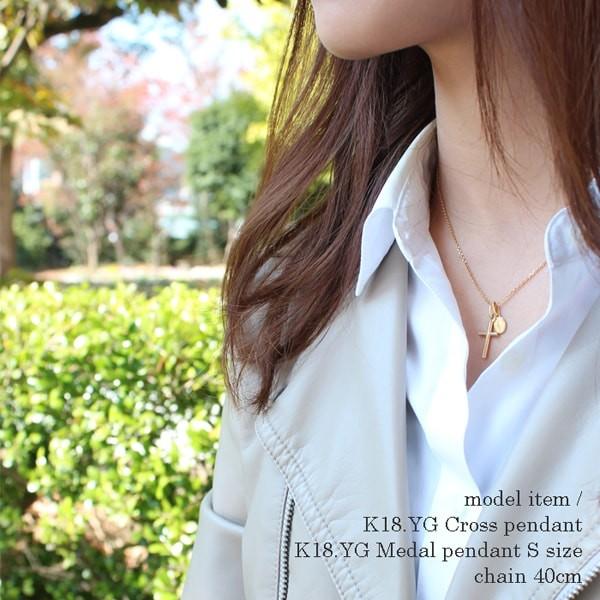 UNOAERRE（ウノアエレ） K18 イエローゴールド クロス ペンダント