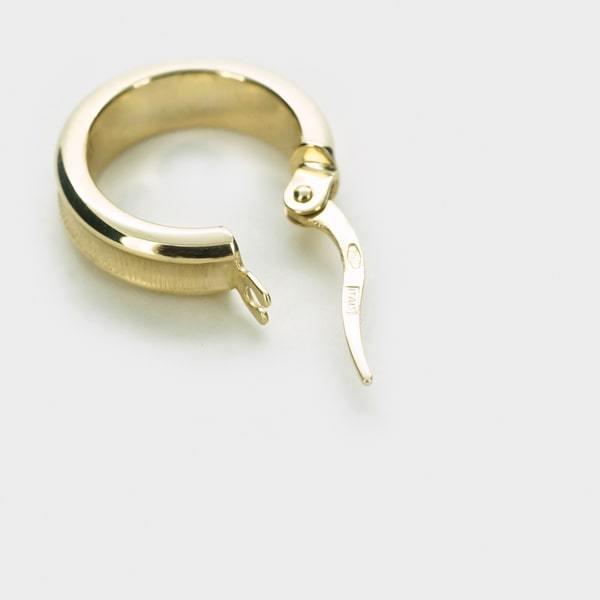 UNOAERRE（ウノアエレ） K18 ゴールド フープピアス イタリア製