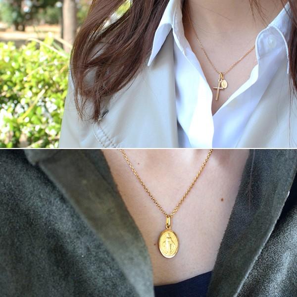 ウノアエレK18WGメダイペンダントトップ UNOAERRE/ウノアエレ K18ゴールド メダイ マリア様 【 S・M 】サイズ