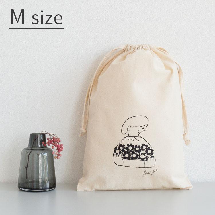 コットンバッグ Mサイズ 友澤健太郎 ラッピング ラッピング材 ラッピング用品 プレゼント 袋 巾着 小物入れ コットン イラスト ナチュラル シンプル おしゃれ A0793c 楽しいインテリア北欧雑貨店 Kakko 通販 Yahoo ショッピング