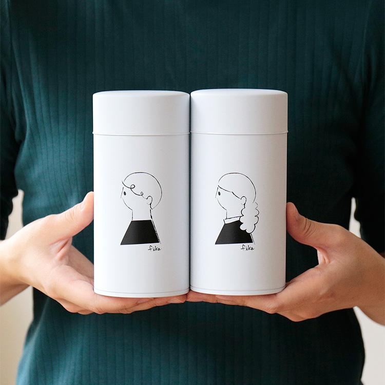 コーヒー缶 キャニスター 収納 珈琲缶 保存容器 コーヒー 紅茶 お茶 保存 キッチン 北欧 かわいい おしゃれ ギフト プレゼント fika フィーカ ペアセット | ブランド登録なし | 02