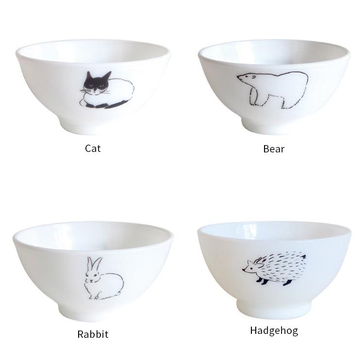 松尾ミユキ ミルクガラス ボウル お椀 おわん お茶碗 うさぎ ウサギ お