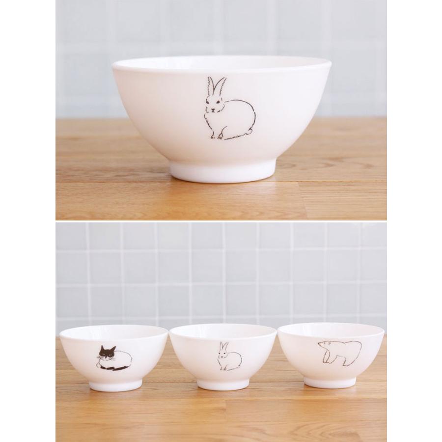 松尾ミユキ ミルクガラス ボウル お椀 おわん お茶碗 うさぎ ウサギ お