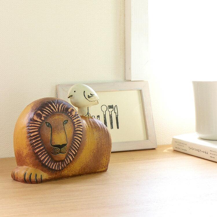 Lisa Larson リサラーソン LisaLarson LION WITH BIRD ライオン Lisa Larson リサラーソン LisaLarson LION WITH BIRD ライオン