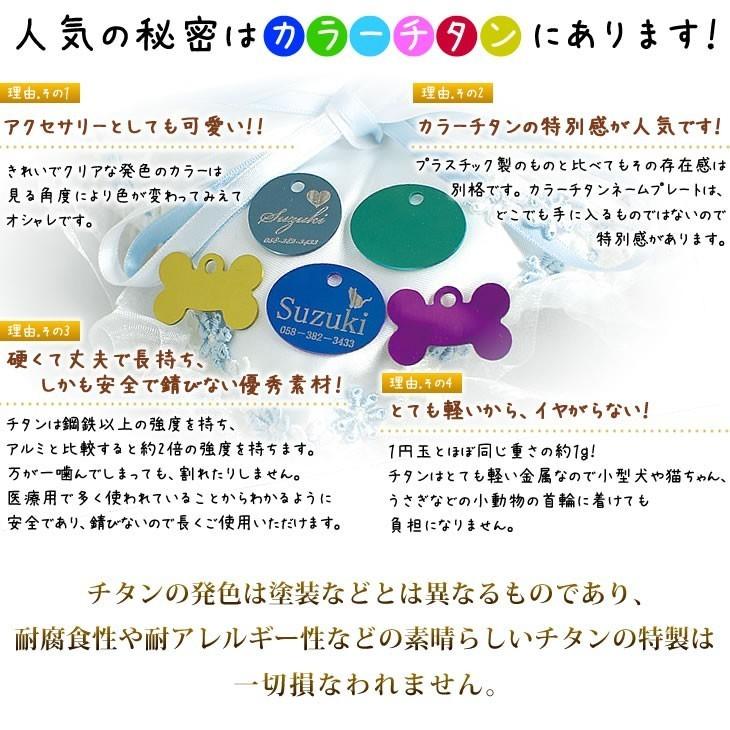 迷子札 カラー チタン 犬 ねこ グリーン 緑色　QRコードOK　両面彫刻オプションにて  【名入れ無料】【送料無料】｜kako-chokoku｜07