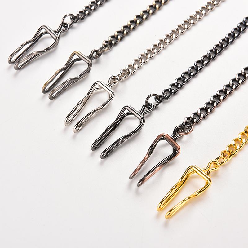 懐中時計 カウボーイチェーン チェーン くさり 鎖 ポケットウォッチチェーン 携帯用 懐中時計用チェーン フック金具付き 長さ約36 cm