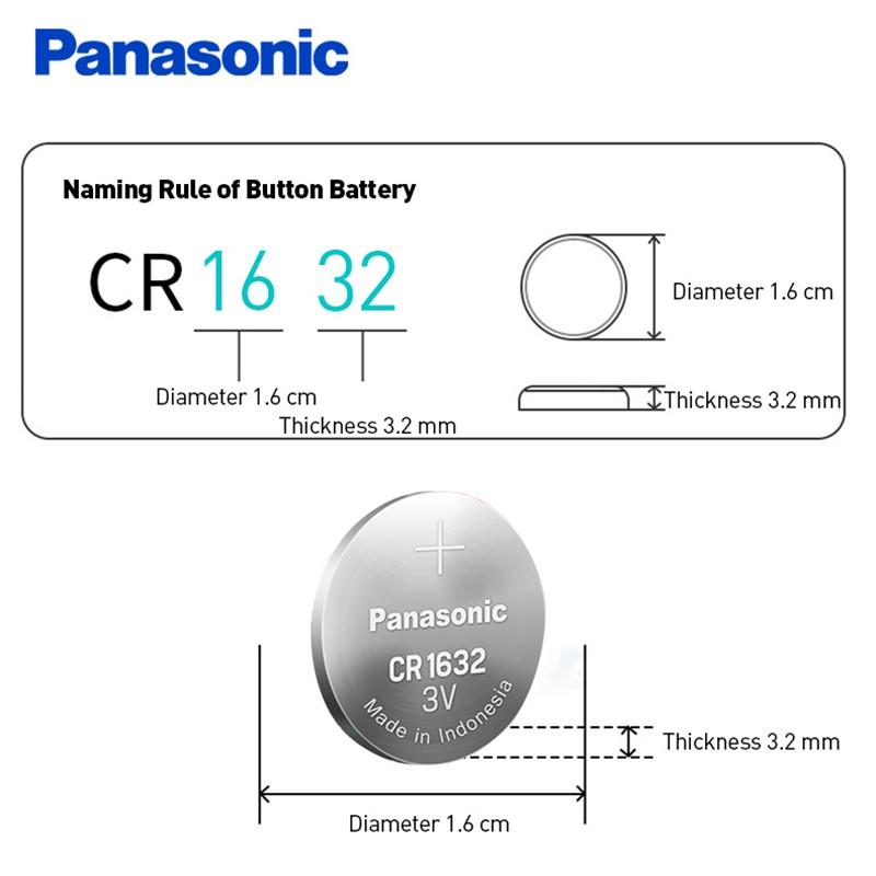 パナソニック Panasonic CR1632 3V リチウム電池5個　並行輸入品 時計用電池 ボタン電池 CR1632X5｜kakogawa｜04