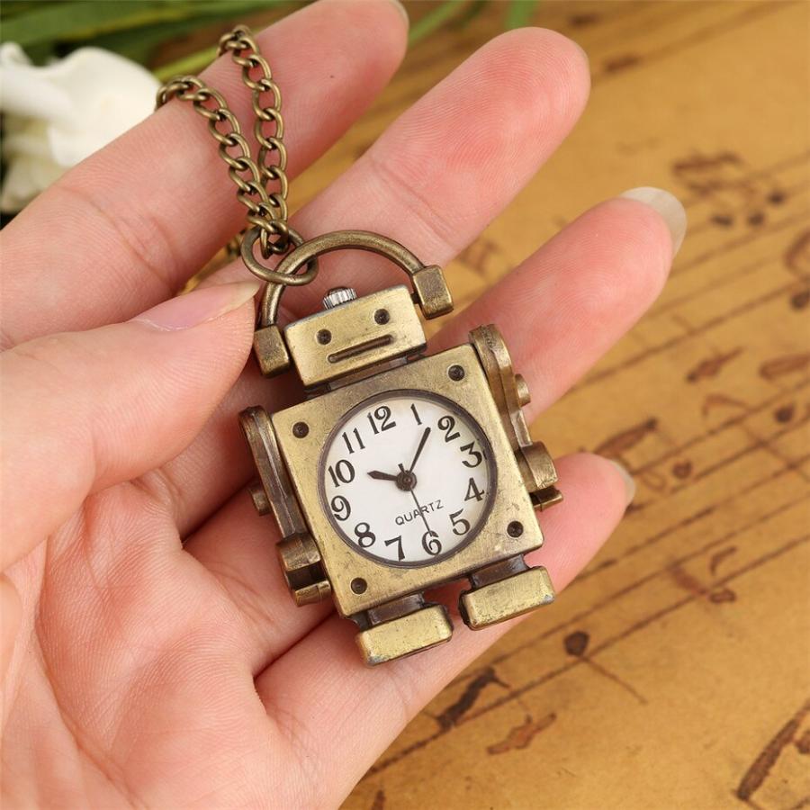 6ヶ月保証 懐中時計 メンズ 時計 レディース ポケットウオッチ ロボット ネッツクレス チェーン付 懐中時計 アンティーク調 ブロンズ Nc 335x Nc 335x Westside 通販 Yahoo ショッピング