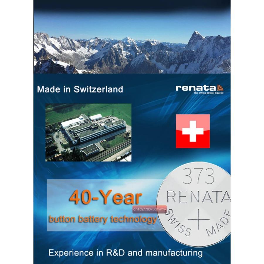 スイス製　レナータ　レナタ　377　renata  RENATA バッテリー ボタン電池 SR626 SW AG４ LR626  1.55v　酸化銀時計電池　水銀ゼロ　renata377X10個｜kakogawa｜10