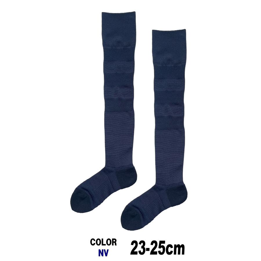 日本製 多機能 サッカー ソックス 膝上丈 1足 2サイズ 23-25cm 25-27cm