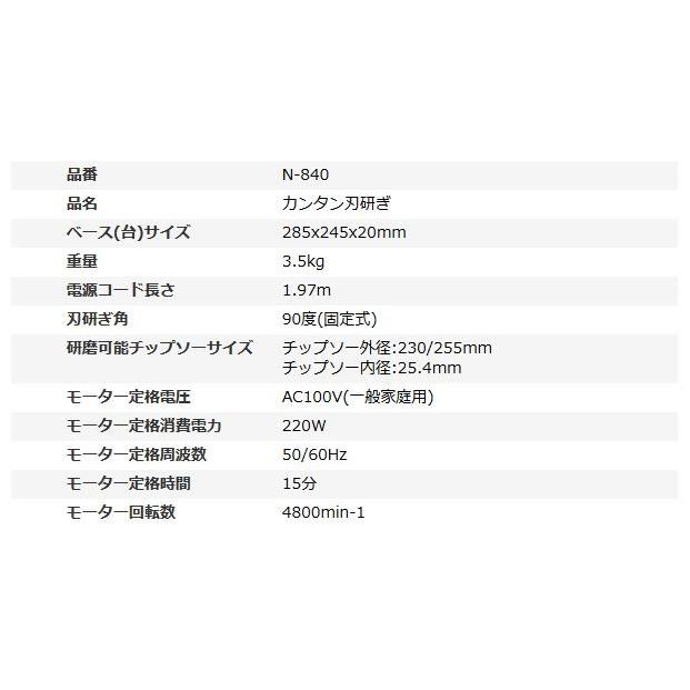 ニシガキ　カンタン刃研ぎ　N-840　チップソー研磨機 |  | 01