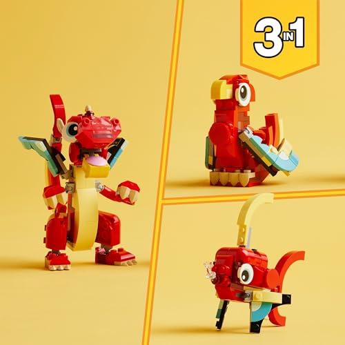レゴ LEGO クリエイター 赤いドラゴン 31145 おもちゃ レゴブロック レゴクリエイター 3in1 5歳 ドラゴン 動物｜kakon｜04