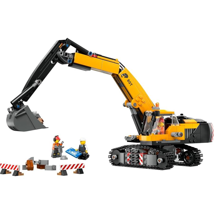 レゴ LEGO シティ きいろのショベルカー 60420 おもちゃ レゴブロック レゴシティ 工事現場 働く車 工事車両 パワーショベル おもちゃ_3