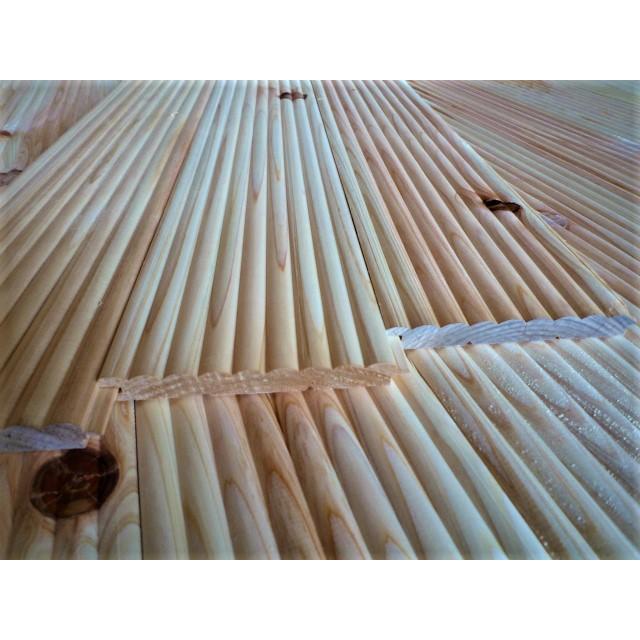 特殊仕上げ リブ加工天井板 桧羽目板 （節）通常品+アウトレット 約