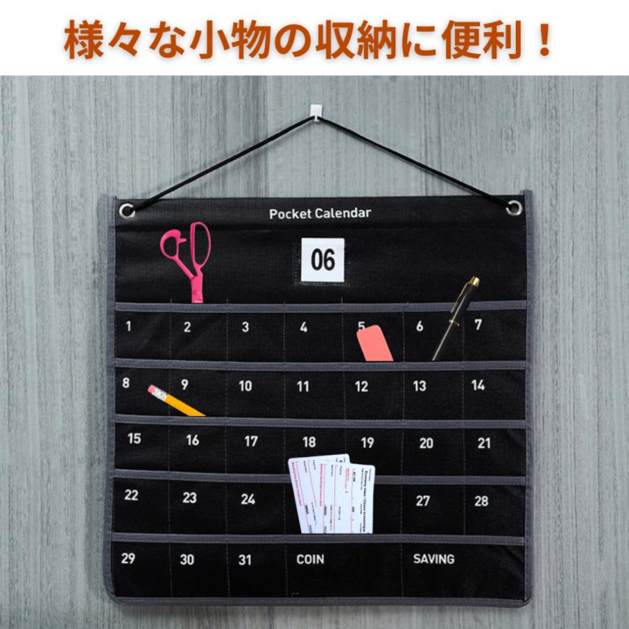 お薬カレンダー 1ヶ月 ポケット 壁掛け 小物収納 吊り下げ 多目的 お薬