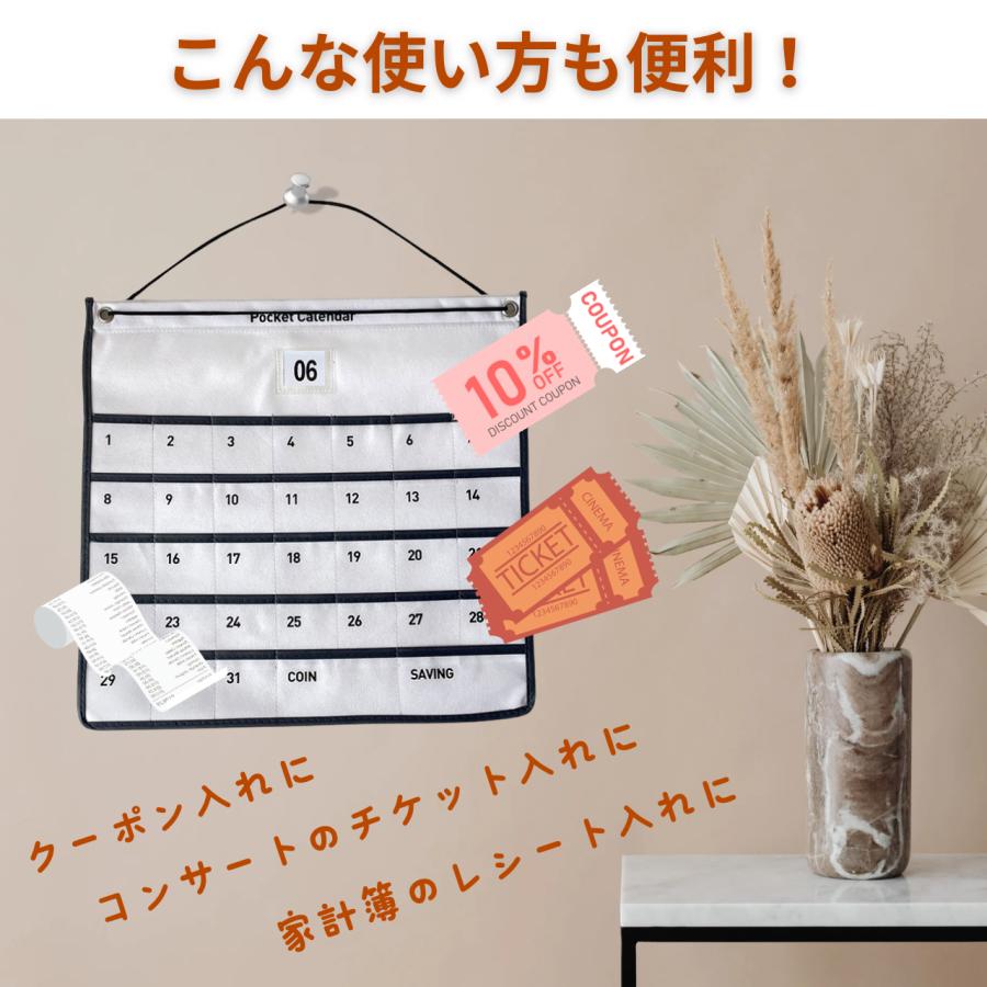 お薬カレンダー 1ヶ月 ポケット 壁掛け 小物収納 吊り下げ 多目的 お薬