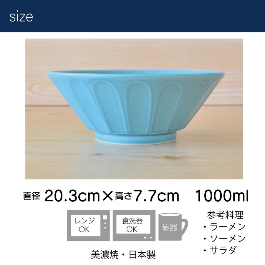 ラーメン どんぶり 【ターコイズブルー麺鉢】 おしゃれ 北欧 麺鉢 丼