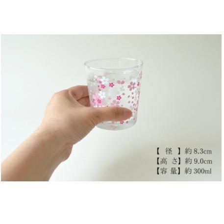 グラス【さくら冷感グラス】サクラ 花柄 おしゃれ 冷感 色が変わる