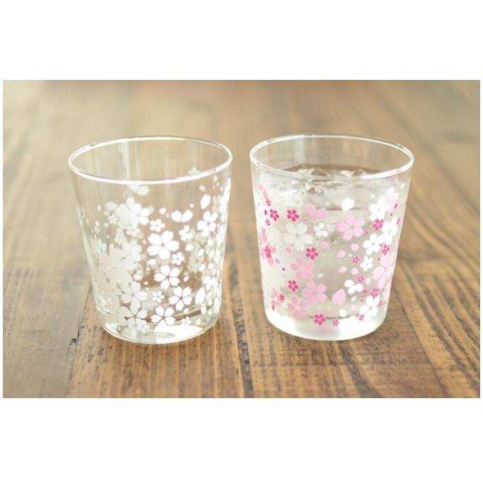 グラス【さくら冷感グラス】サクラ 花柄 おしゃれ 冷感 色が変わる