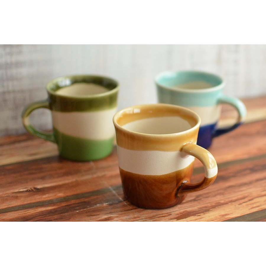 マグカップオシャレ 【アースボーダー】おしゃれ かわいい 北欧 茶 緑