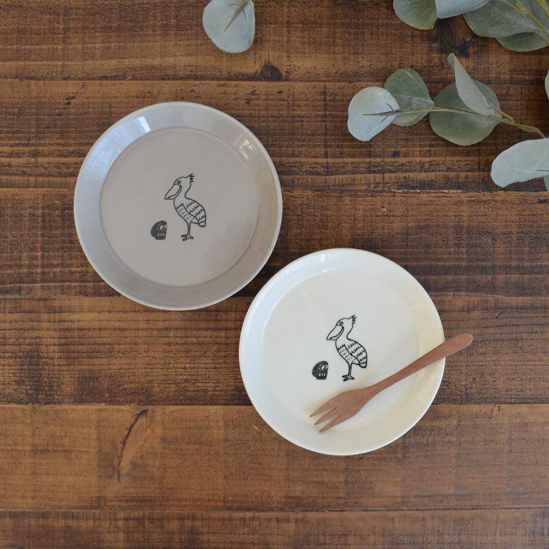 皿【だるまとハシビロコウナチュラルプレート（S）】取り皿 小皿 朝食