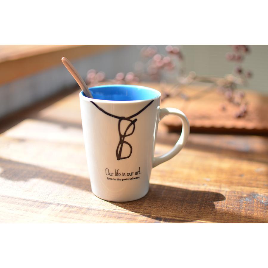 マグカップ アートマグ おしゃれ 陶器 かわいい シンプル かっこいい メガネ カメラ 電子レンジ使用可 食洗機使用可 日本製 美濃焼 赤 青 カクニ M Artmug Kakuni 通販 Yahoo ショッピング