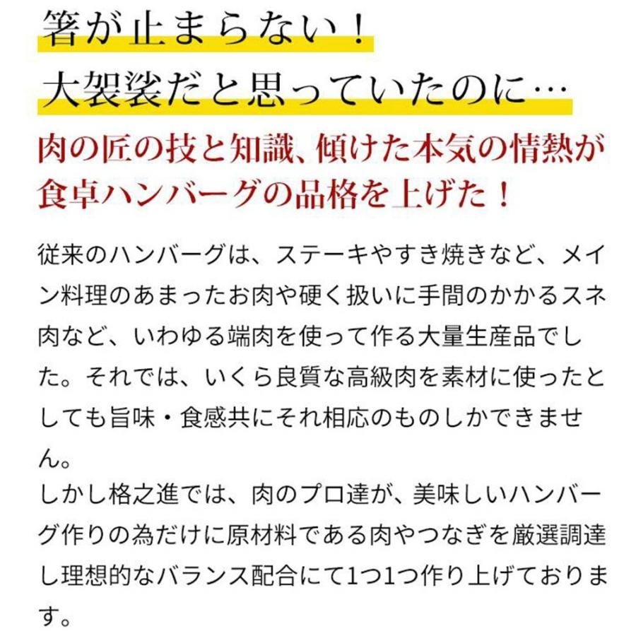 ハンバーグ 黒毛和牛 高級 ギフト 食べ物 食品 冷凍 格之進 黒格 5個セット 無添加 | 格之進 | 02