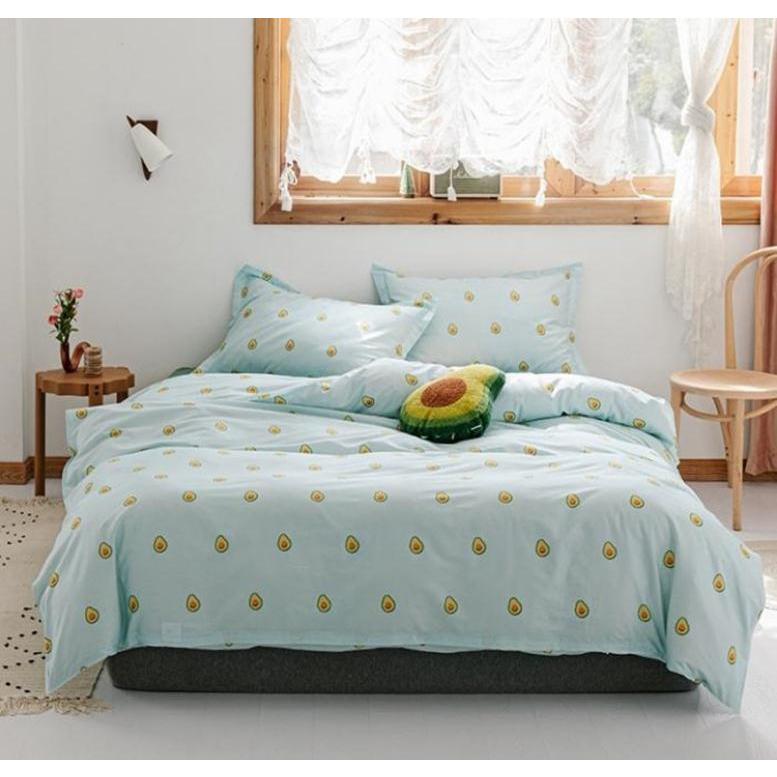 北欧調柄 掛け布団カバー 4点セット 敷き布団カバー 綿100% 植物柄|掛け布団カバー 1点|シーツ 1点|枕カバー 2点|a79