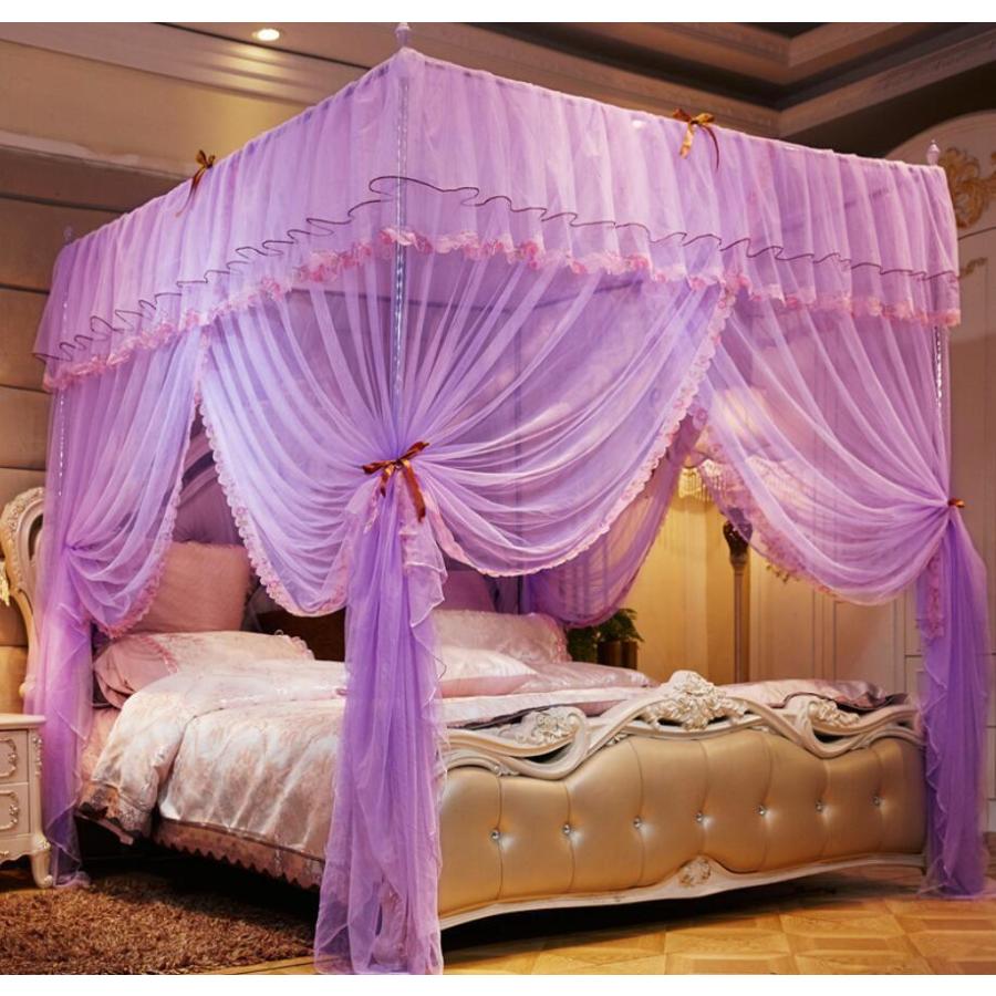 宅送 蚊帳 かや カーテン おしゃれ 蚊屋 ベッド用 布団用 家族用 赤ちゃん用 蚊対策 安眠 ダブル クイーンサイズ お姫様風蚊帳 D165 期間限定送料無料 Www Gran Gusto It